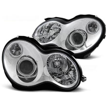 Fari anteriori cromati compatibile MERCEDES W203 C-Classe 07.00-03.04