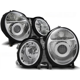 Fari anteriori cromati compatibile MERCEDES W210 E-Classe 06.99-03.02