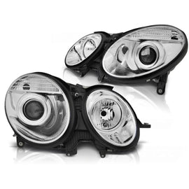 Fari anteriori cromati compatibile MERCEDES W211 E-Classe 05.06-09