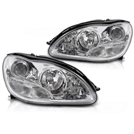 Fari anteriori cromati compatibile MERCEDES W220 S-Classe 98-02
