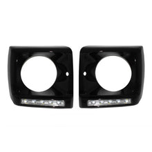 Carica l'immagine nel visualizzatore di Gallery, Fari anteriori coperture LED DRL cromato per Mercedes Classe G W463 (1989-2012) G65 design con nero fari anteriori