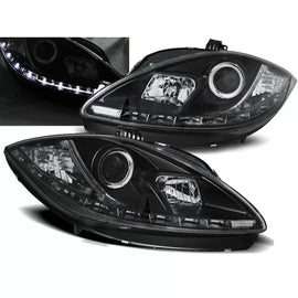 Fari anteriori luce diurna nero compatibile Seat LEON ALTEA 09-12