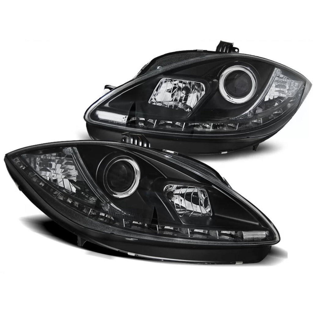 Fari anteriori luce diurna nero compatibile Seat LEON ALTEA 09-12