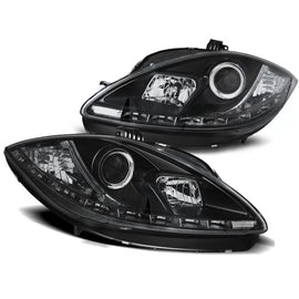Fari anteriori luce diurna nero compatibile Seat LEON ALTEA 09-12