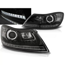 Fari anteriori luce diurna nero compatibile SKODA Octavia 09-12