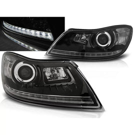 Fari anteriori luce diurna nero compatibile SKODA Octavia 09-12