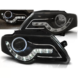Fari anteriori luce diurna nero compatibile VW PASSAT B6 3C 03.05-10
