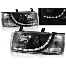 Carica l'immagine nel visualizzatore di Gallery, Fari anteriori luce diurna nero compatibile VW T4 90-03.03 TRANSPORTER