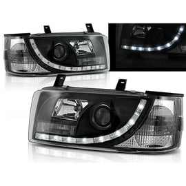 Fari anteriori luce diurna nero compatibile VW T4 90-03.03 TRANSPORTER