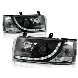Fari anteriori luce diurna nero compatibile VW T4 90-03.03 TRANSPORTER