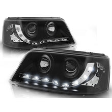 Fari anteriori luce diurna nero compatibile VW T5 04.03-08.09