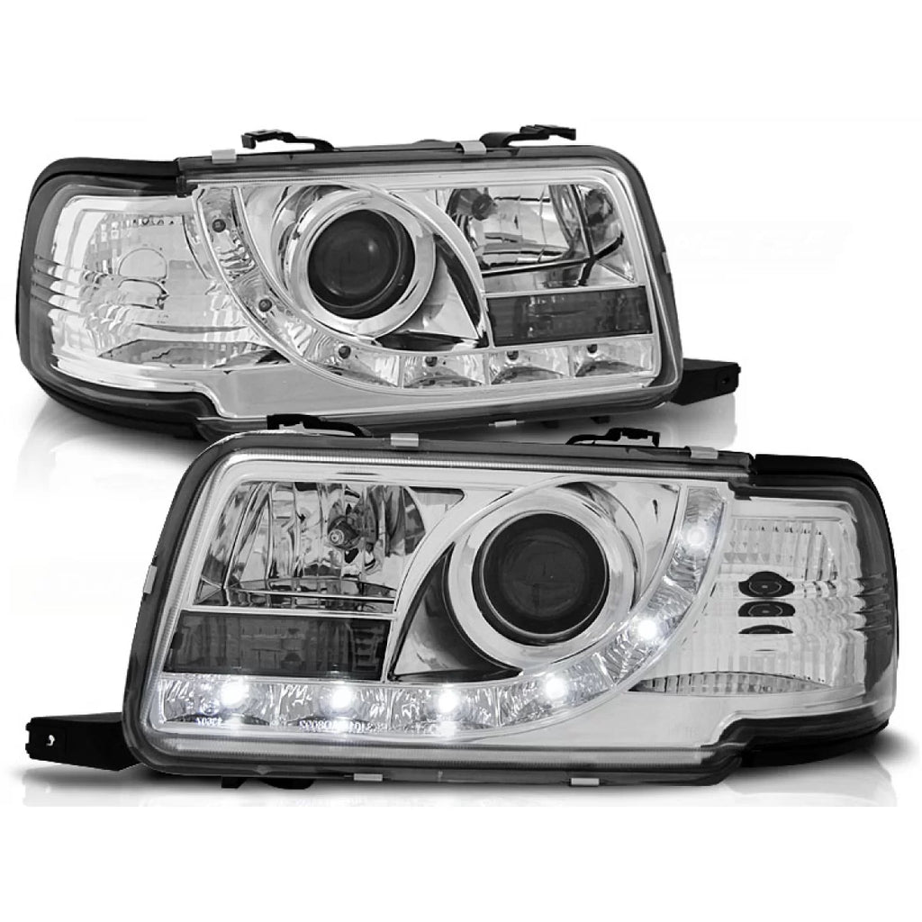Fari anteriori luce diurna cromato compatibile AUDI 80 B4 09.91-04.96