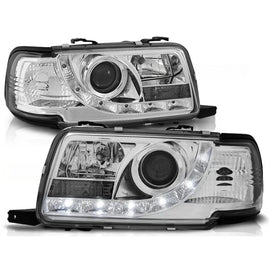 Fari anteriori luce diurna cromato compatibile AUDI 80 B4 09.91-04.96