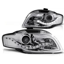Carica l'immagine nel visualizzatore di Gallery, Fari anteriori luce diurna cromato compatibile AUDI A4 B7 11.04-03.08