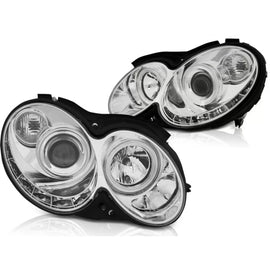 Fari anteriori luce diurna cromato compatibile MERCEDES CLK W209 03-10