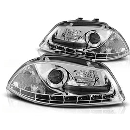 Fari anteriori luce diurna cromato compatibile Seat IBIZA 6L 04.02-08