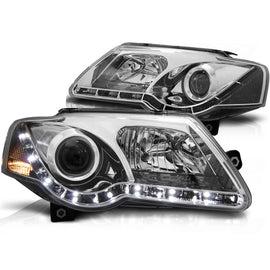 Fari anteriori luce diurna cromato compatibile VW PASSAT B6 3C 03.05-10