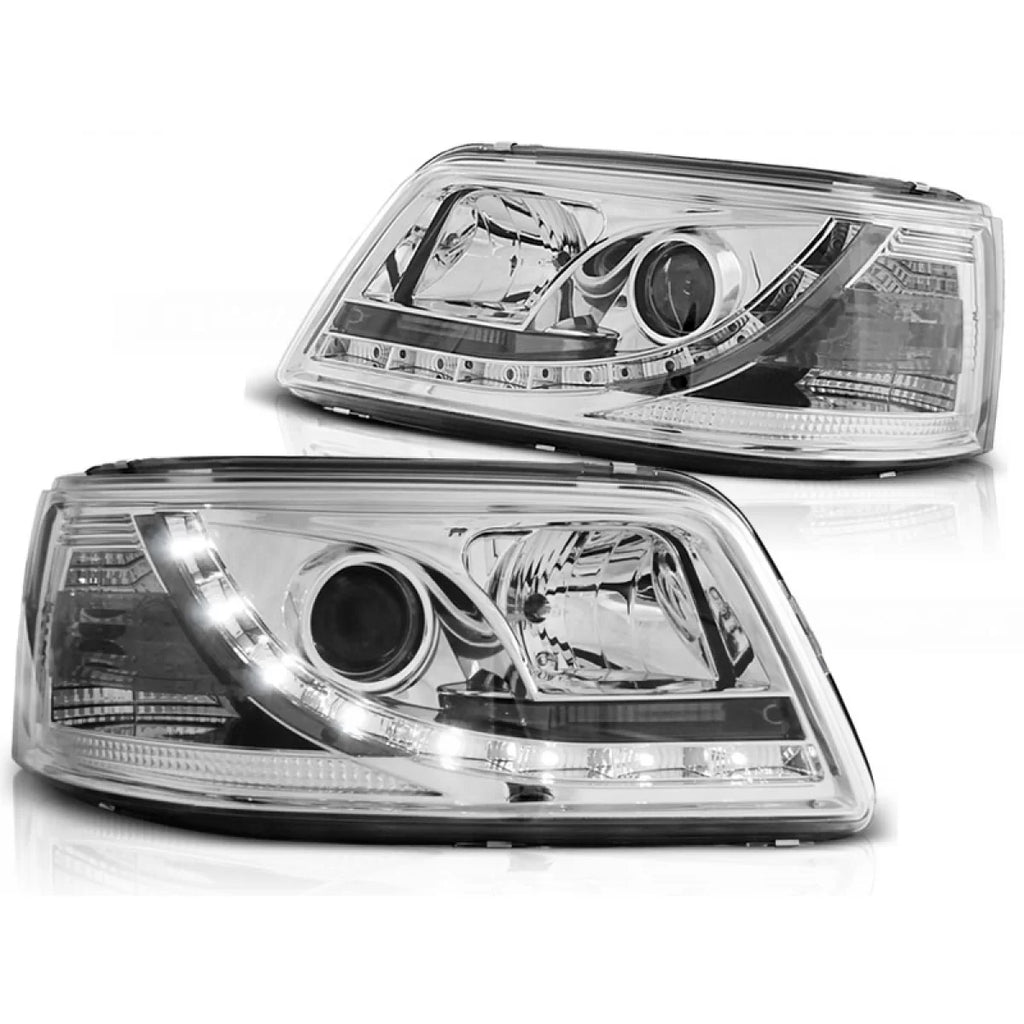 Fari anteriori luce diurna cromato compatibile VW T5 04.03-08.09