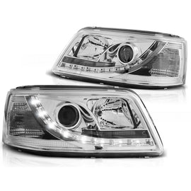 Fari anteriori luce diurna cromato compatibile VW T5 04.03-08.09