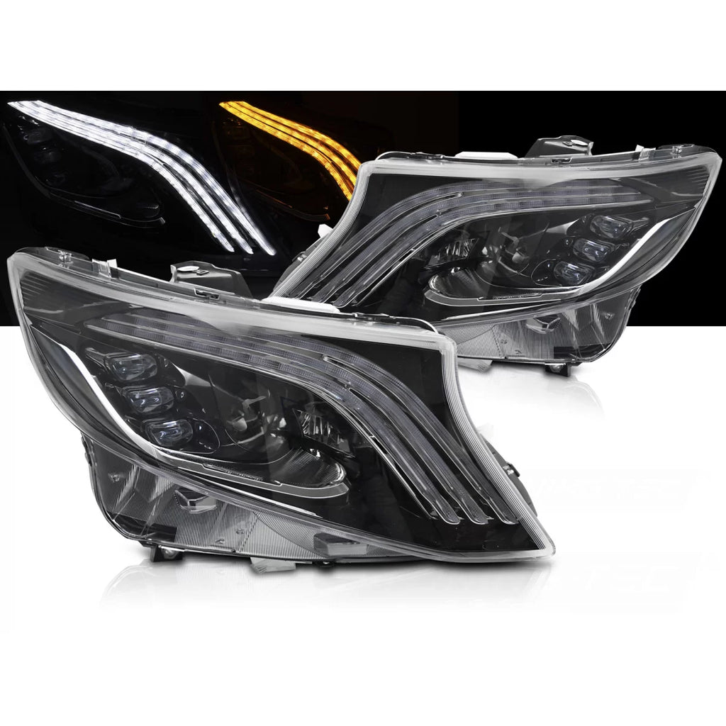 Fari anteriori Full LED SEQ DRL compatibile MERCEDES Classe V / VITO W447 14-23