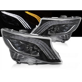Fari anteriori Full LED SEQ DRL compatibile MERCEDES Classe V / VITO W447 14-23