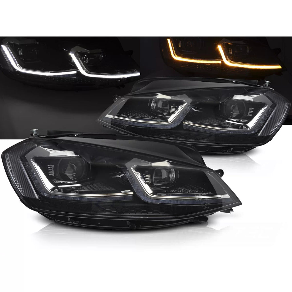 Fari anteriori Full LED argento SEQ DRL compatibile VW GOLF VII 17-19