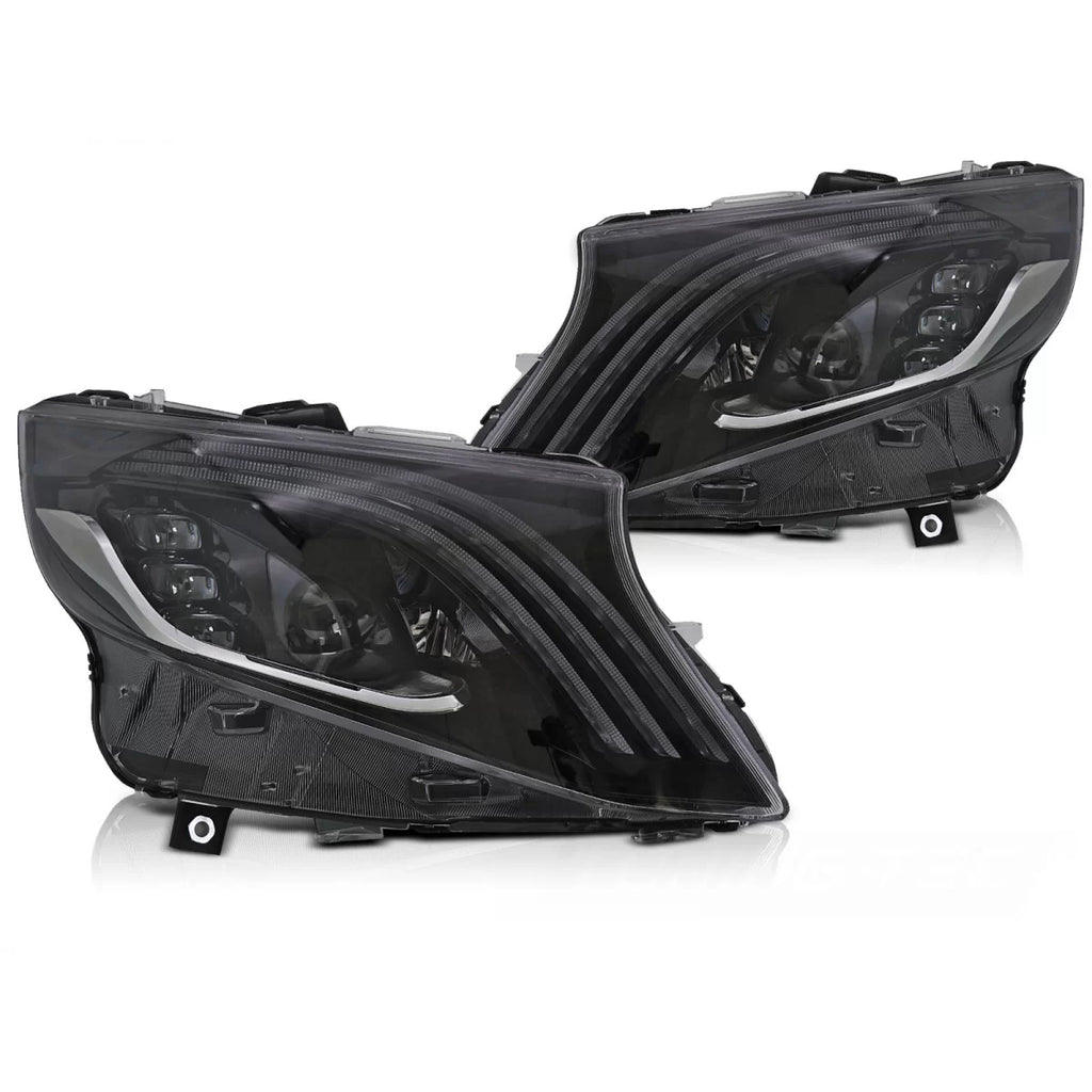 Fari anteriori LED nero compatibile MERCEDES Classe V / VITO W447 14-23