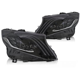 Fari anteriori LED nero compatibile MERCEDES Classe V / VITO W447 14-23