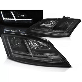 Fari anteriori LED nero SEQ compatibile AUDI TT 06-10 8J