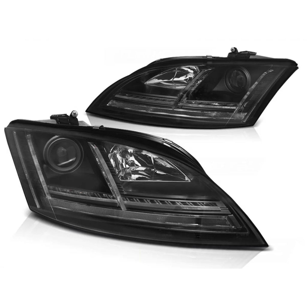 Fari anteriori LED nero SEQ compatibile AUDI TT 06-10 8J