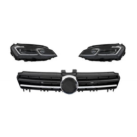 Fari anteriori LED dinamico Indicatori di direzione G7.5 stile con Griglia centrale per VW Golf 7 VII (2012-2017) R-Line