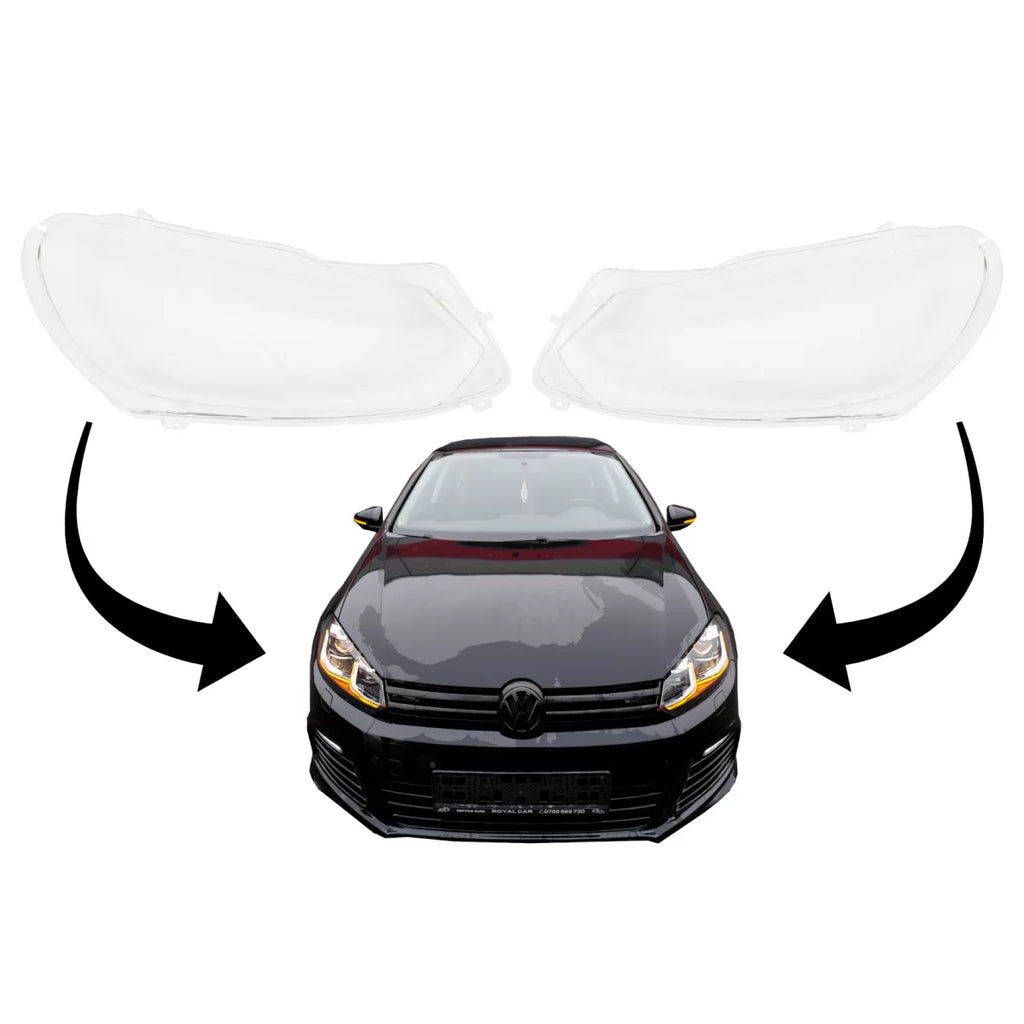 Trasparenti fari vetri per VW Golf 6 VI Mk6 (2008-2014) trasparente vetro ottica