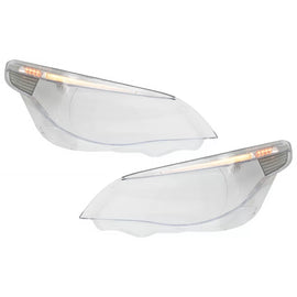 Lenti dei fari anteriori vetro destro & lato sinistro per BMW Serie 5 E60 berlina E61 Touring Non-LCI (2003-03.2007)