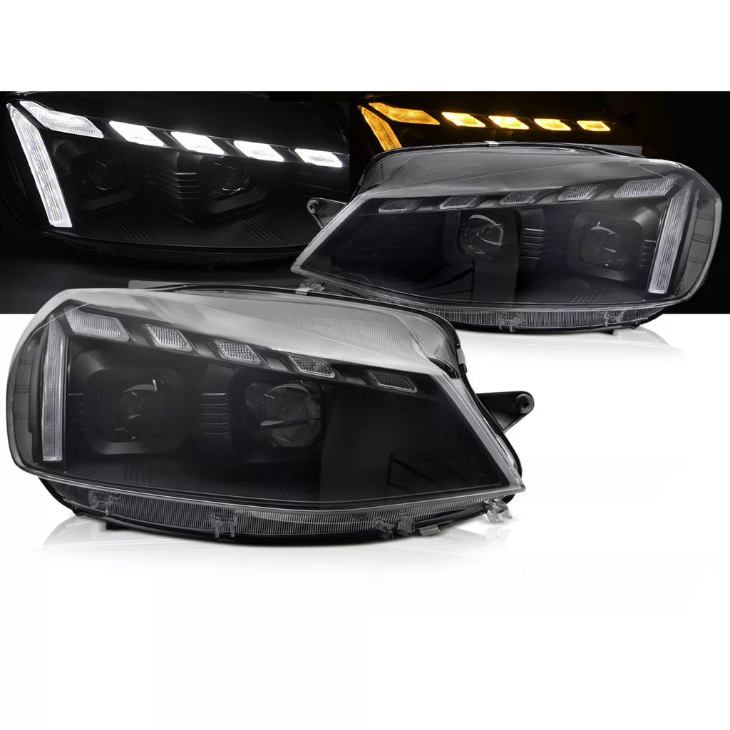 Fari anteriori luce SEQ nero compatibile VW GOLF 7 17-19