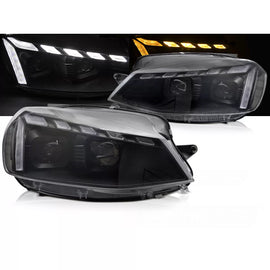 Fari anteriori luce SEQ nero compatibile VW GOLF 7 17-19