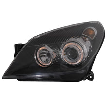 Fari anteriori per Opel Astra H (03.2004-2009) Angel Eyes 2 anelli luminosi nero