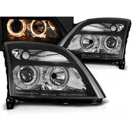 Fari anteriori OPEL VECTRA C 04.02-08.05 Angel Eyes nero