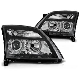 Fari anteriori OPEL VECTRA C 04.02-08.05 Angel Eyes nero