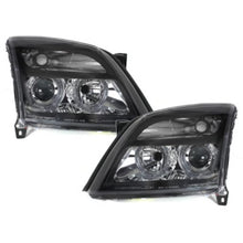 Fari anteriori per Opel Vectra C (04.2002-08.2005) 2 anelli luminosi nero