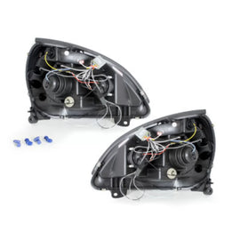 Fari anteriori per Renault Clio II (06.2001-09.2005) Angel Eyes 2 anelli luminosi nero