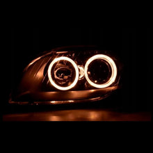 Carica l'immagine nel visualizzatore di Gallery, Set fari anteriori per Audi A4 B7 04-08 Angel Eyes nero H7/H7 Depo