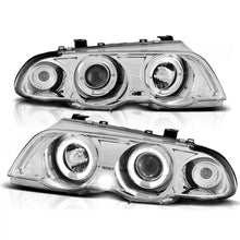 Set fari anteriori per BMW 3 E46 berlina/Caravan 99-01 Angel Eyes cromato H1/H1 Sonar