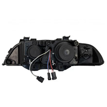 Carica l'immagine nel visualizzatore di Gallery, Set fari anteriori per BMW 5 E39 95-03 Angel Eyes restyling LCI stile nero/grigio H7/H7 manuale Carner