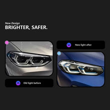 Carica l'immagine nel visualizzatore di Gallery, Set fari anteriori per BMW X3 G01 / G08 18-22 LED Laser stile nero Carner