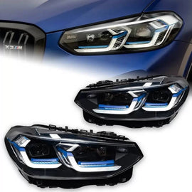 Set fari anteriori per BMW X3 G01 / G08 18-22 LED Laser stile nero Carner