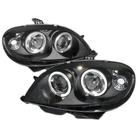 Set fari anteriori per Citroen Saxo 00-04 Angel Eyes nero H1/H1 Sonar
