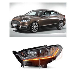 Set fari anteriori per Ford Mondeo mk5 13-16 DRL cromato H7/Led con dinamico Indicatore di direzione Carner