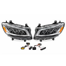 Carica l'immagine nel visualizzatore di Gallery, Set fari anteriori per Mercedes-Benz Sprinter W907 2018-2023 nero Full LED Carner