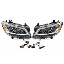 Set fari anteriori per Mercedes-Benz Sprinter W907 2018-2023 nero Full LED Carner
