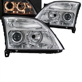 Set fari anteriori per Opel Vectra C 02-05 Angel Eyes cromato H7/H7 Depo